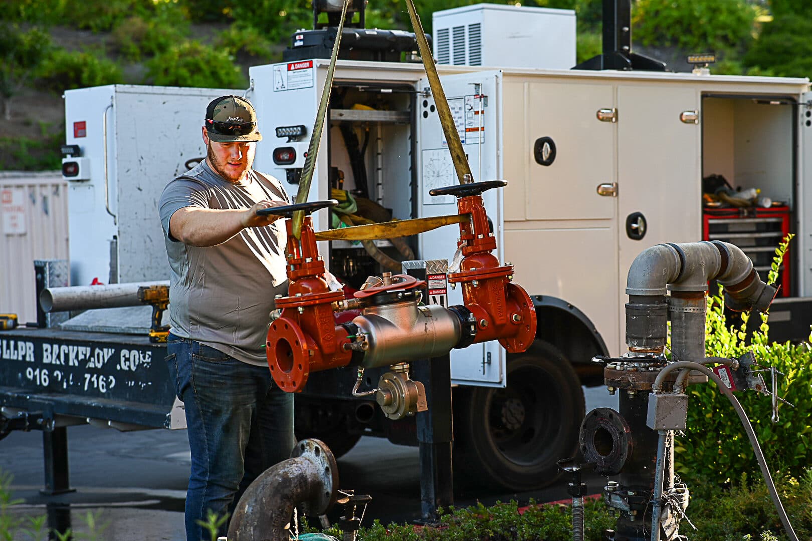 Backflow preventer assembly available for rent at The Backflow Depot